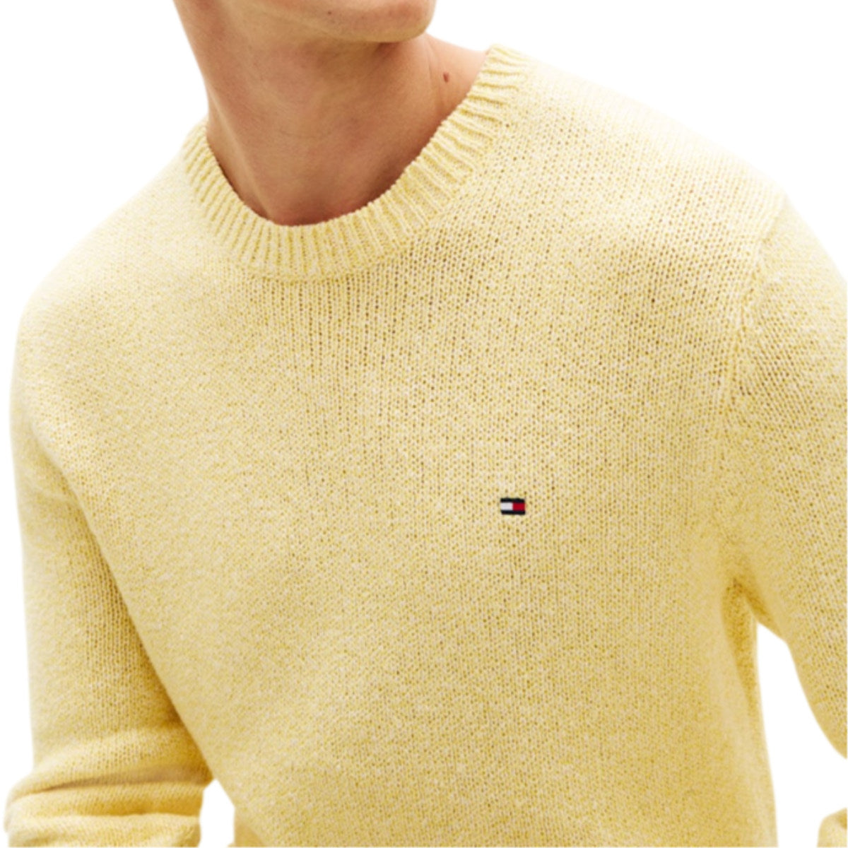 Two tone boucle crew