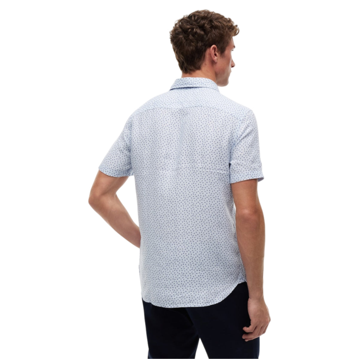 Linen sailing print ss