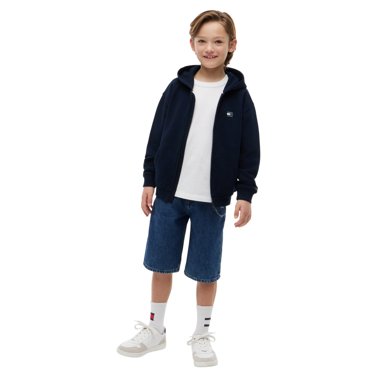 Tonal flag zip