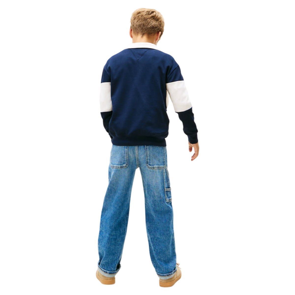 Colourblock polo LS