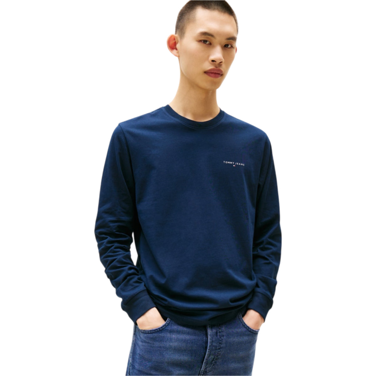Tjm slim chest linear ls tee
