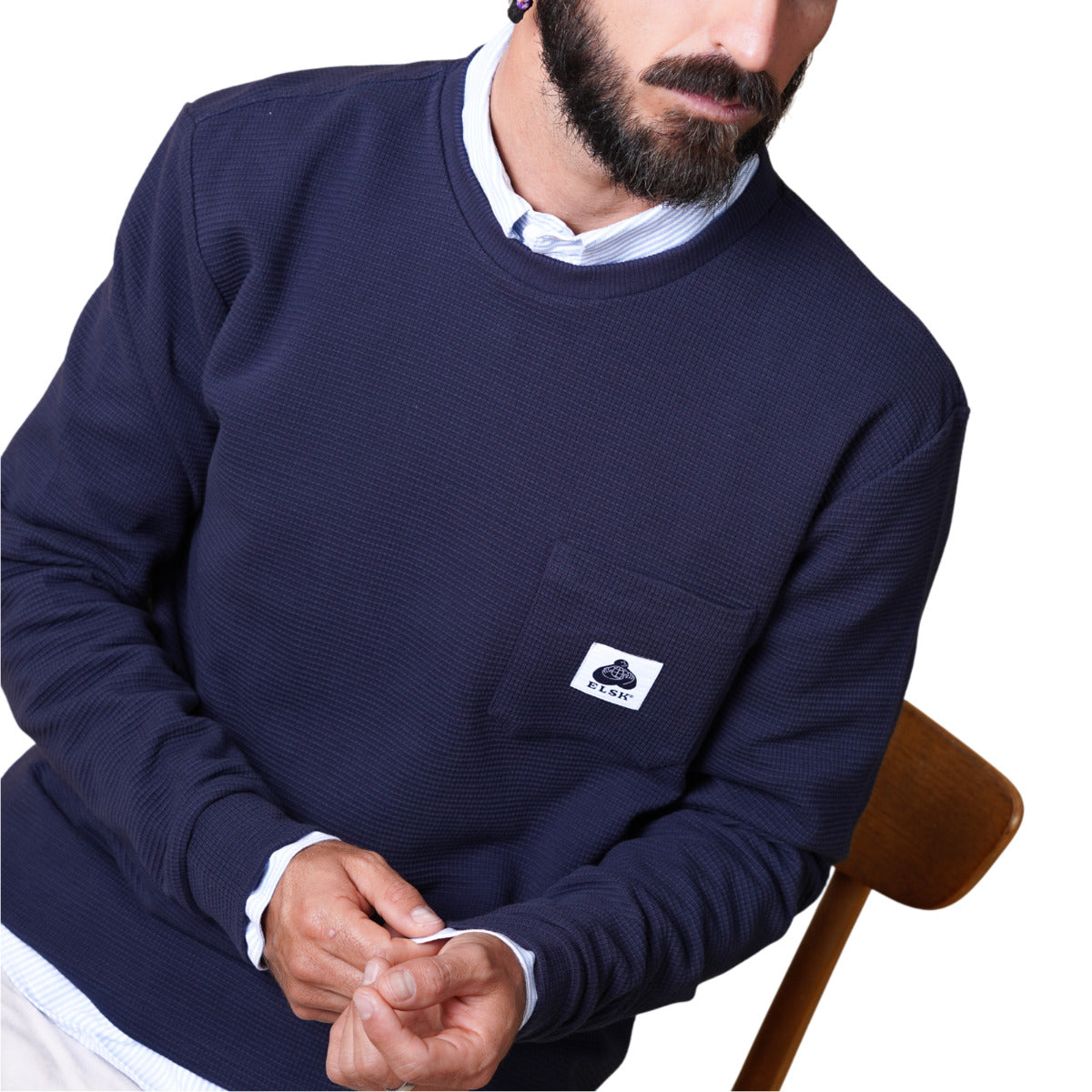 Waffle men´s pocket longsleeve