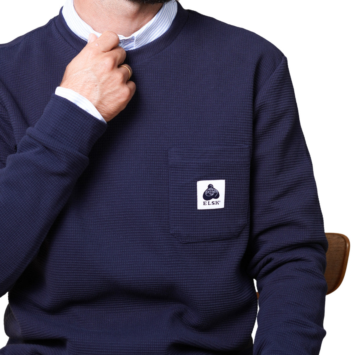Waffle men´s pocket longsleeve