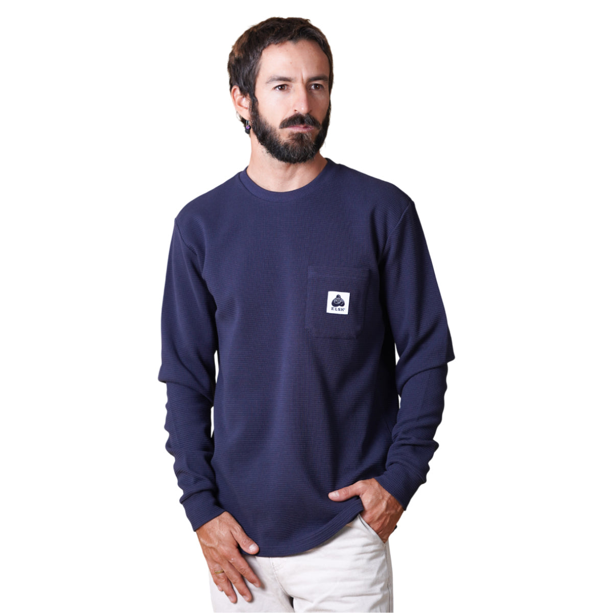 Waffle men´s pocket longsleeve