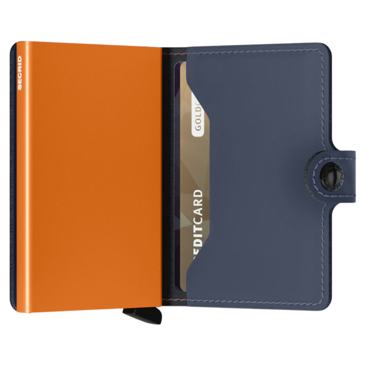 Miniwallet Matte nightblue & orange