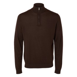 SELECTED Slhtray Ls Knit Merino HalfZip