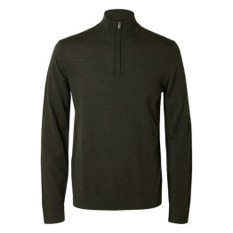 SELECTED Slhtray Ls Knit Merino HalfZip